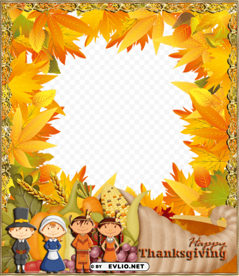 happy thanksgivingframe PNG images for printing