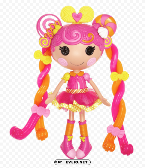 lalaloopsy whirly stretchy locks PNG Image with Isolated Graphic Element
