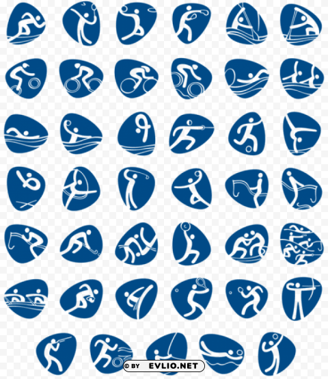 olympic games rio 2016 officialpictograms Isolated Character with Transparent Background PNG