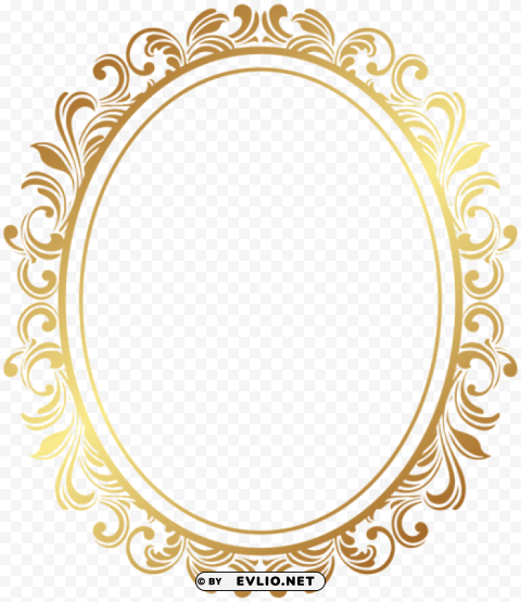 oval border deco frame PNG for educational use