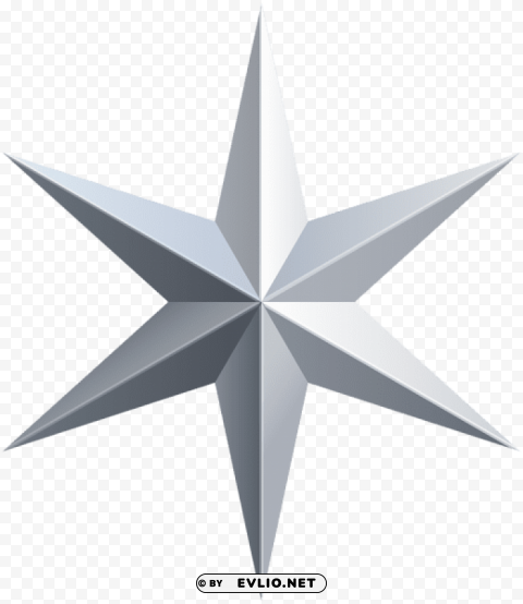 silver star Isolated Subject in Transparent PNG clipart png photo - f932b7af