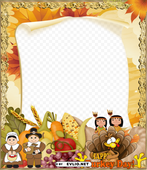 Thanksgivingframe PNG Images For Personal Projects