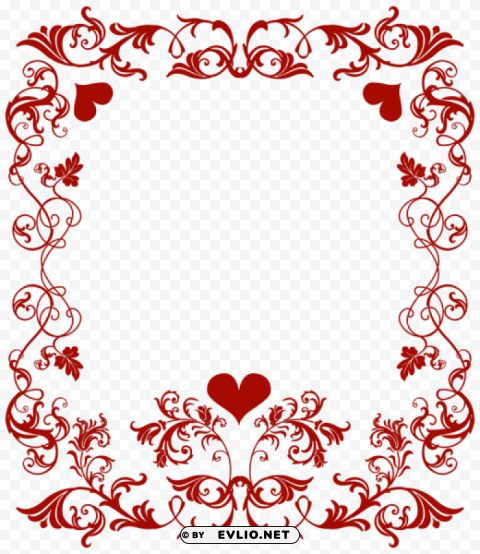 valentine's day decorative border Transparent design PNG