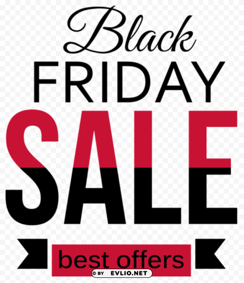 black friday sale red and black Transparent PNG Image Isolation