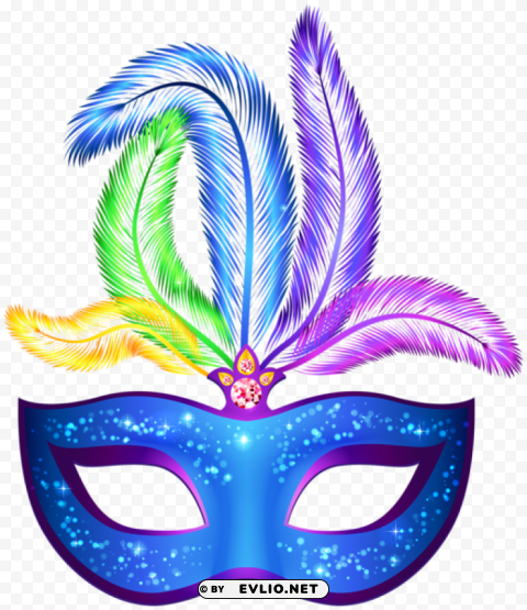 Blue Carnival Mask PNG Transparent Images Extensive Collection