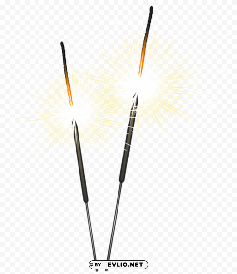 burning fuse firework bengal fire Isolated PNG Element with Clear Transparency