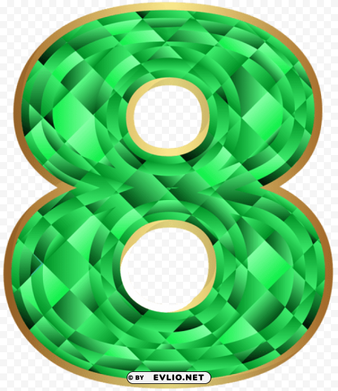 emerald number eight No-background PNGs