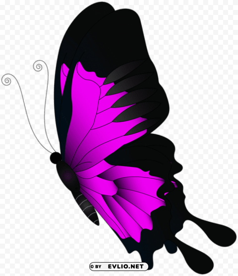 pink flying butterfly Isolated Graphic in Transparent PNG Format clipart png photo - bdbe7c65