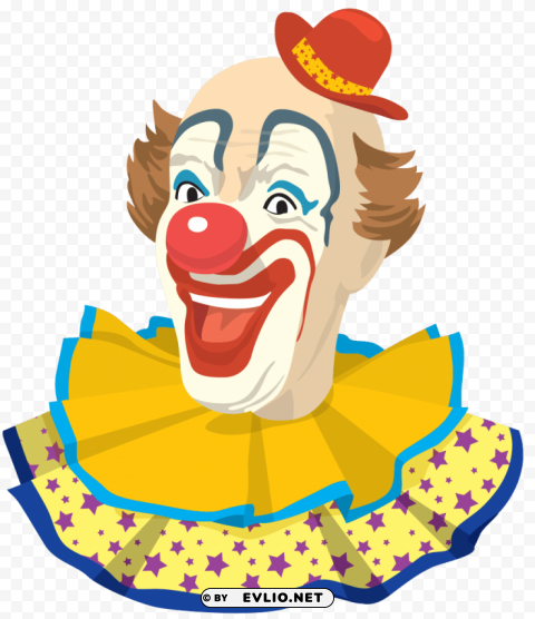 clown's Clean Background Isolated PNG Graphic Detail