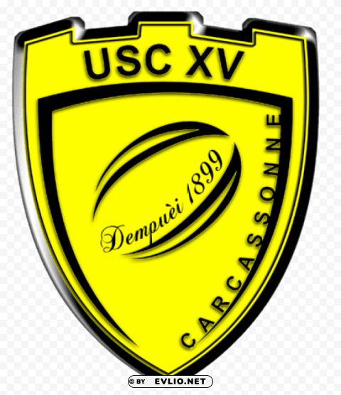 us carcassonne rugby logo Isolated Item on Transparent PNG Format