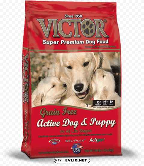 victor dog food active dog and puppy Isolated Element with Clear PNG Background