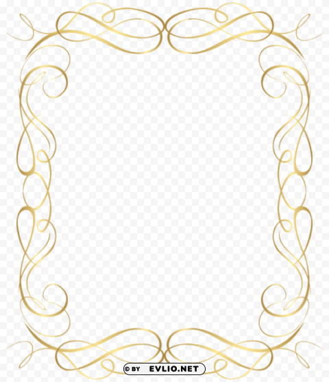 Border Frame Gold PNG Objects