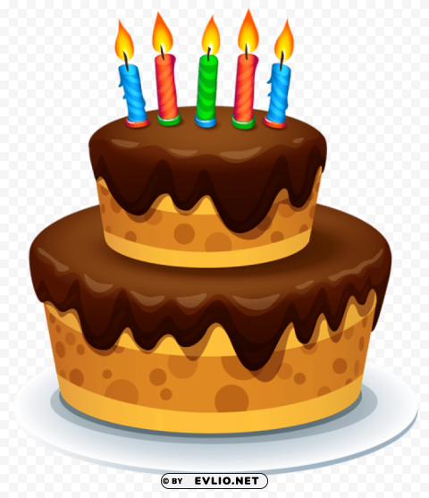 cake with candles Clear background PNG graphics