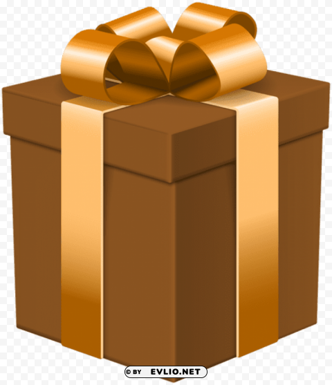gift box brown transparent PNG images without BG