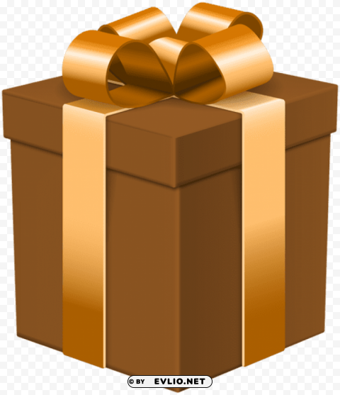 Gift Box Brown Transparent PNG Images Without BG