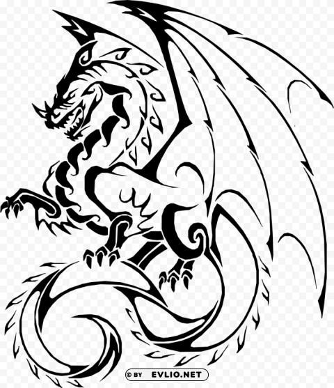 outline drawing of dragon Isolated Artwork on HighQuality Transparent PNG PNG transparent with Clear Background ID 33081436