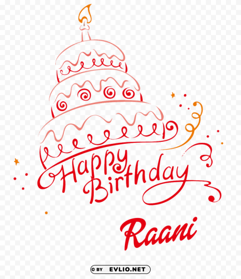 raani happy birthday name PNG Graphic with Transparent Isolation