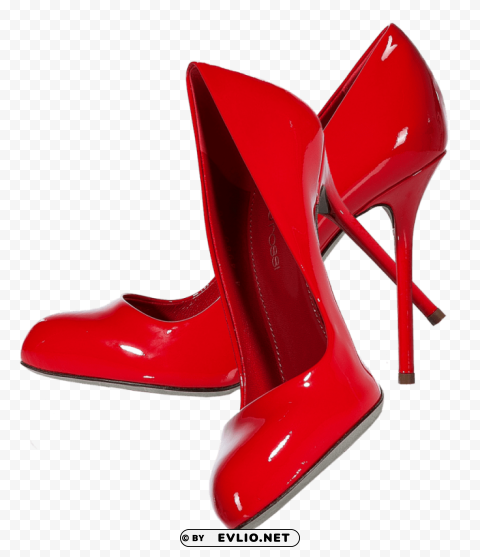 red women shoe PNG cutout