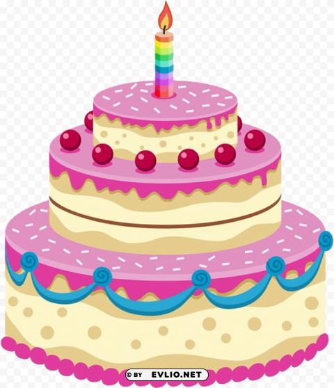 Animated Birthday Cake PNG For Social Media