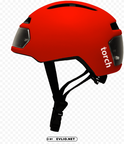 torch apparel bike helmet hot orange Isolated Item on Transparent PNG