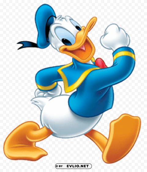 donald duck walking PNG graphics with clear alpha channel selection