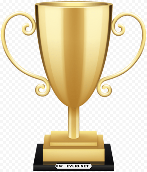 golden cup trophy PNG Graphic Isolated on Transparent Background