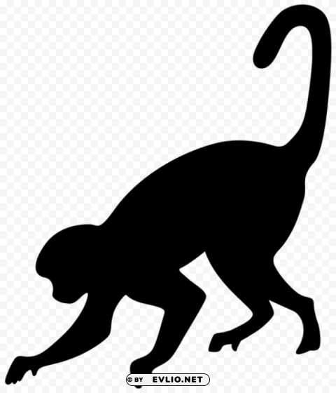 monkey silhouette PNG files with transparent canvas extensive assortment