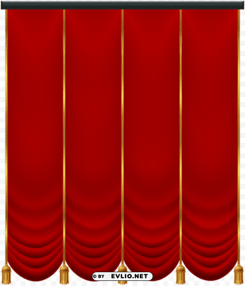 red curtain PNG clipart