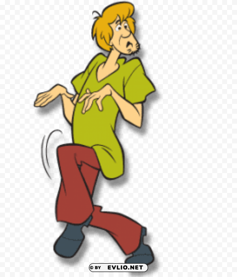 shaggy rogers walking away Isolated Artwork on Clear Transparent PNG