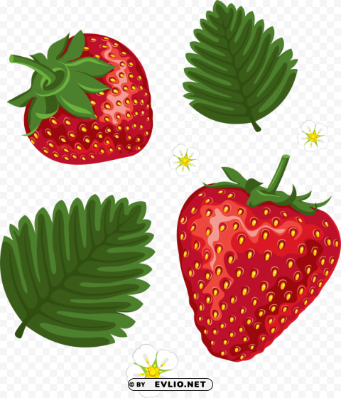 strawberry ClearCut Background Isolated PNG Art clipart png photo - 6aeb81c1