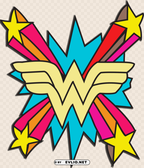 transparent wonder woman logo Clear Background PNG Isolated Item
