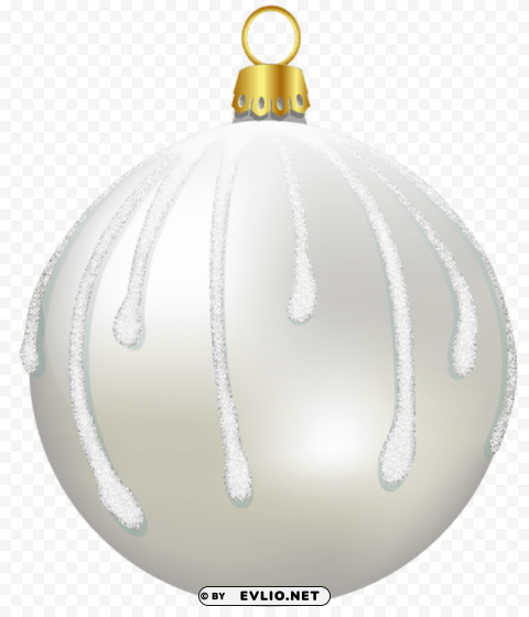 white christmas ball PNG Image Isolated with Transparency