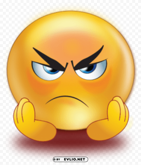 angry and sad emoji Isolated Design Element in HighQuality Transparent PNG