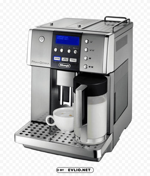 Clear delonghi prima donna coffee machine Clean Background Isolated PNG Graphic Detail PNG Image Background ID 80f0e3d5