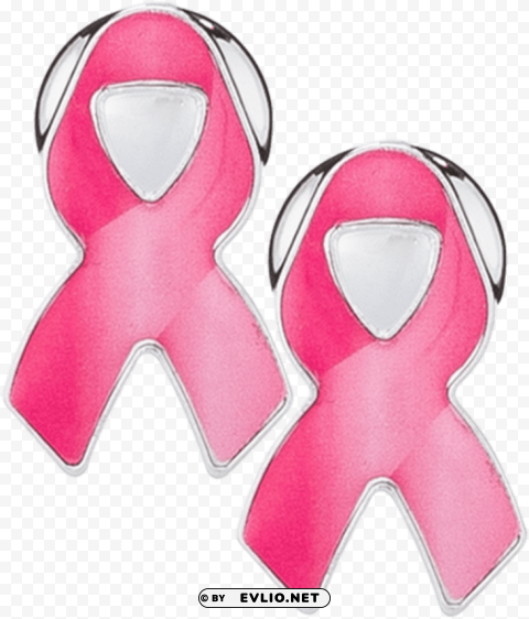 breast cancer pink ribbon fastener caps Transparent Background PNG Isolation
