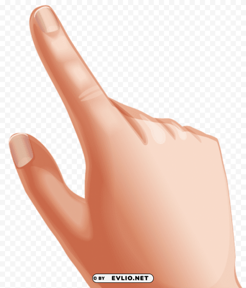 finger touching PNG with transparent background for free