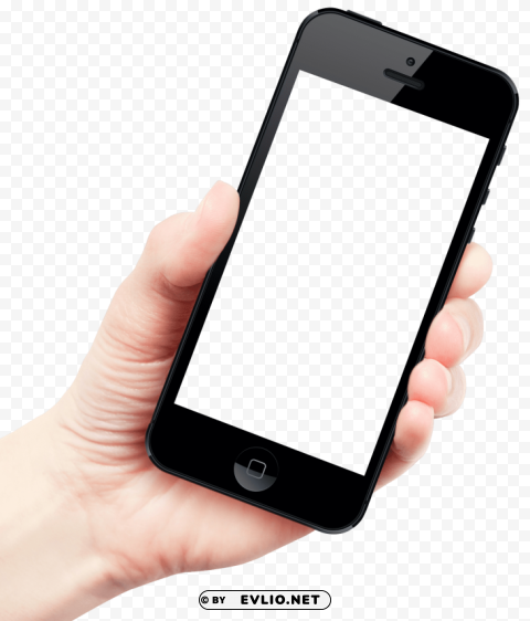 hand holding smartphone PNG Image with Isolated Graphic Element