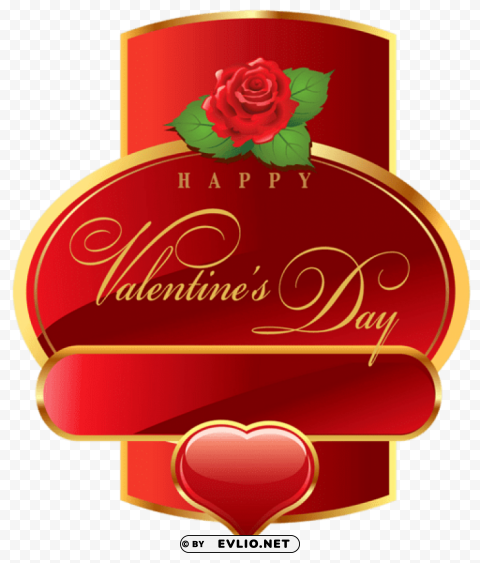 happy valentines day labelpicture Isolated Element in HighQuality PNG