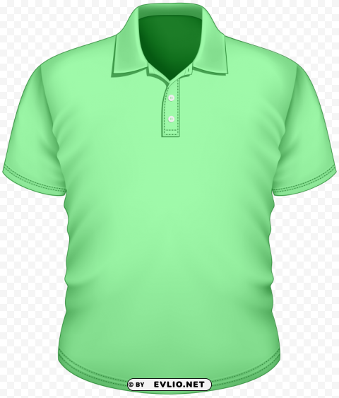 male green shirt Isolated Character in Transparent PNG Format
