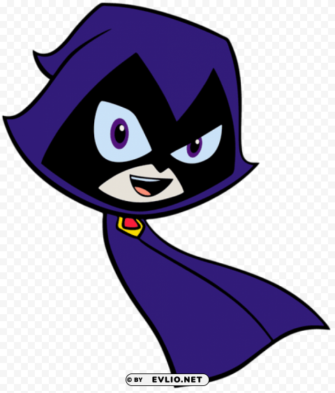teen titans go raven PNG with transparent backdrop