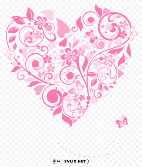 transparent pink heart decoration PNG files with clear backdrop assortment