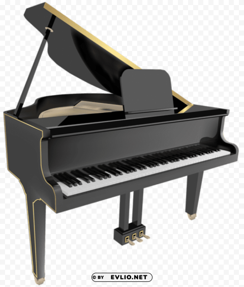 grand piano PNG Graphic Isolated with Clear Background