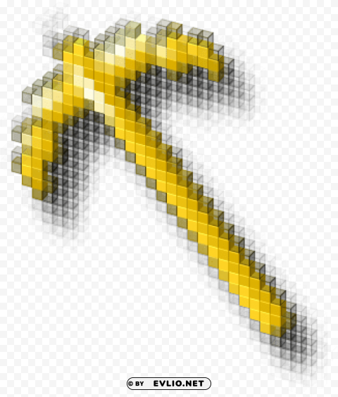 growtopia golden pickaxe cursor Transparent PNG Isolated Item with Detail