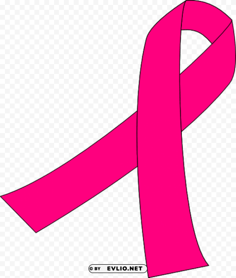 hot pink breast cancer ribbon Transparent Cutout PNG Graphic Isolation