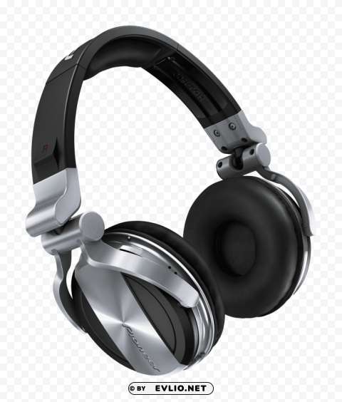 pioneer silver headphones PNG image with no background