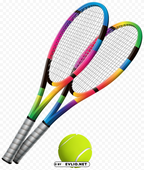 tennis rackets and ball clip art PNG free transparent