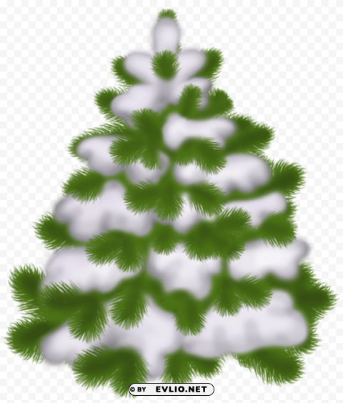  christmas snowy tree Transparent Background Isolated PNG Design