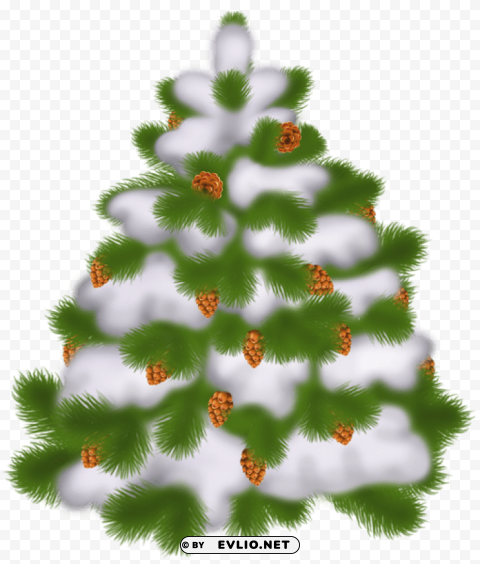  christmas tree with cones Transparent Background Isolated PNG Figure