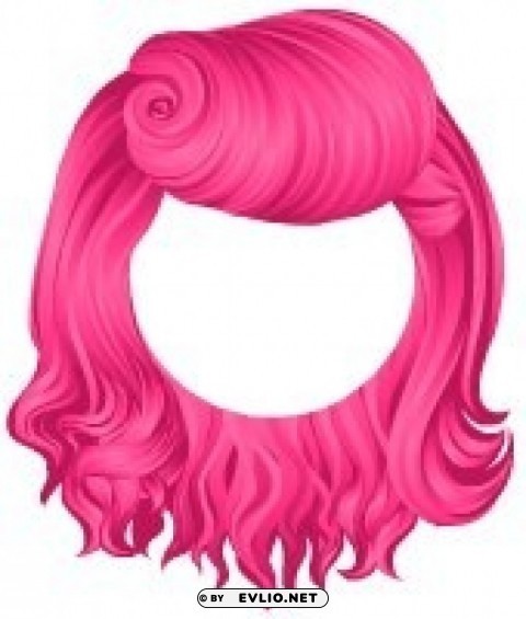 emerald city puff roll hair electric pink PNG high resolution free