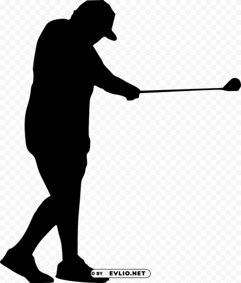 golfer silhouette Free download PNG images with alpha transparency